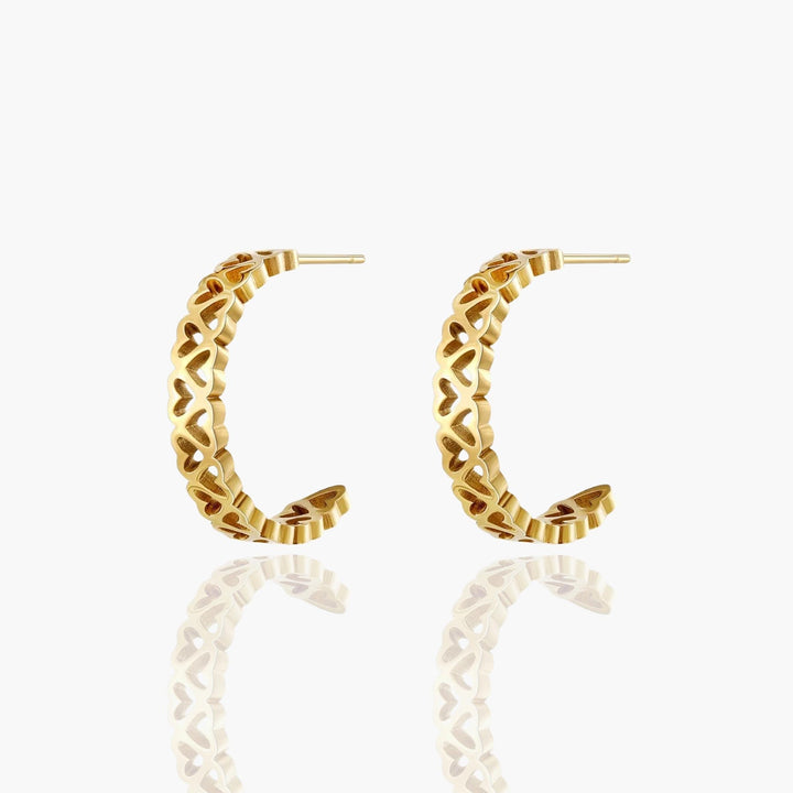 Heart Hoop Earrings