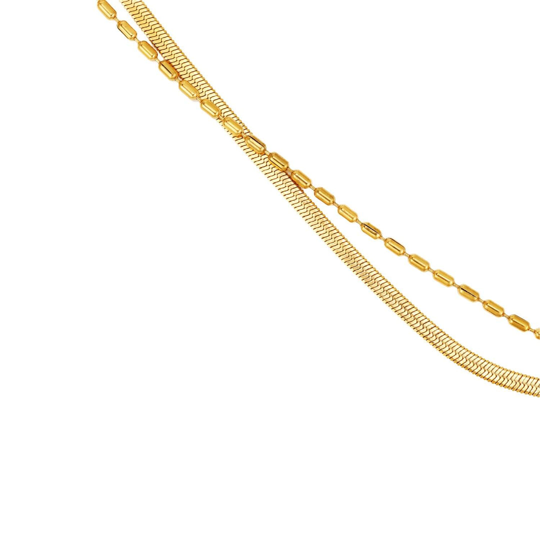 Layered Beaded Snake Chain