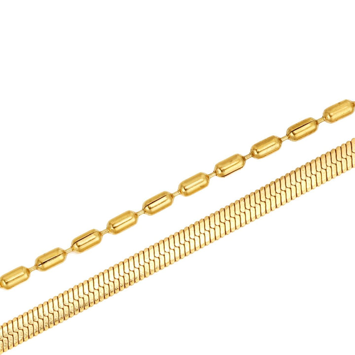 Layered Beaded Snake Chain