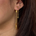 Leaf Chain Earrings - Image 4