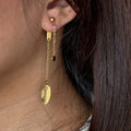 Leaf Chain Earrings - Image 2