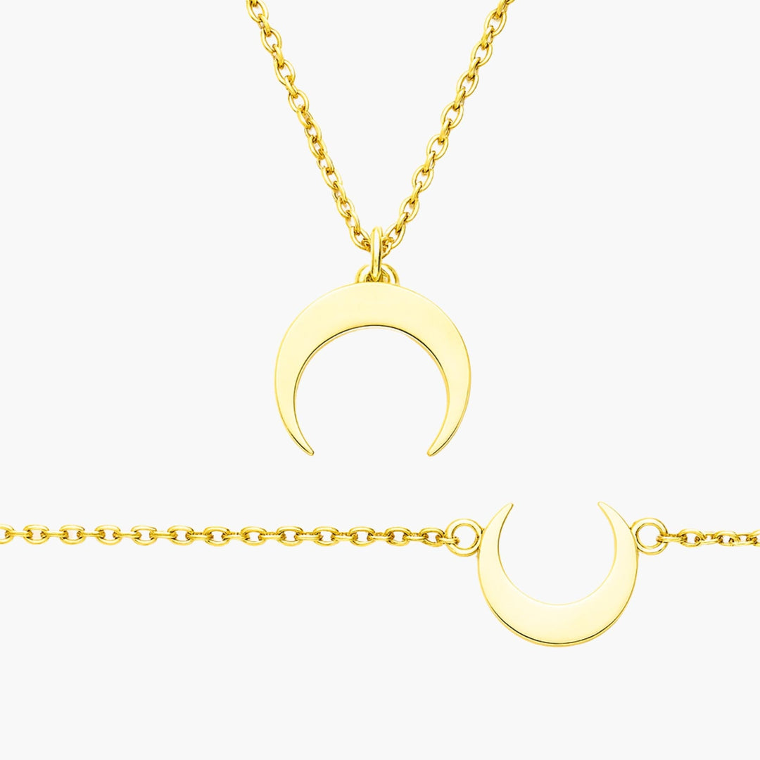 Moon Necklace + Bracelet | Bundle