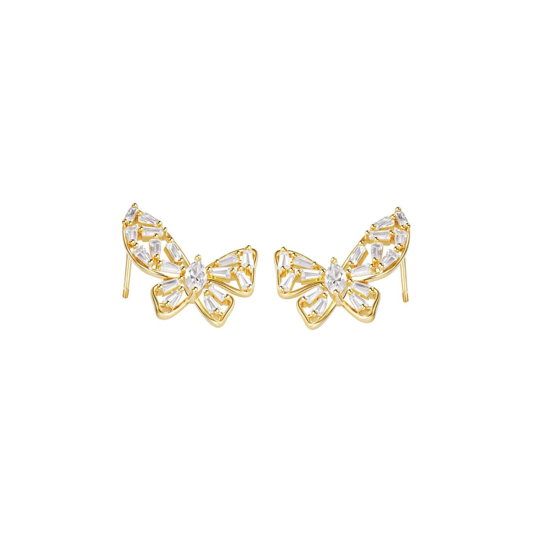 Mosaic Crystal Butterfly Earrings