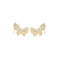 Mosaic Crystal Butterfly Earrings - Image 5