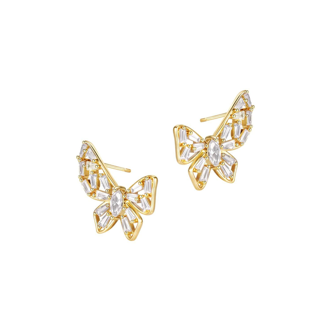 Mosaic Crystal Butterfly Earrings