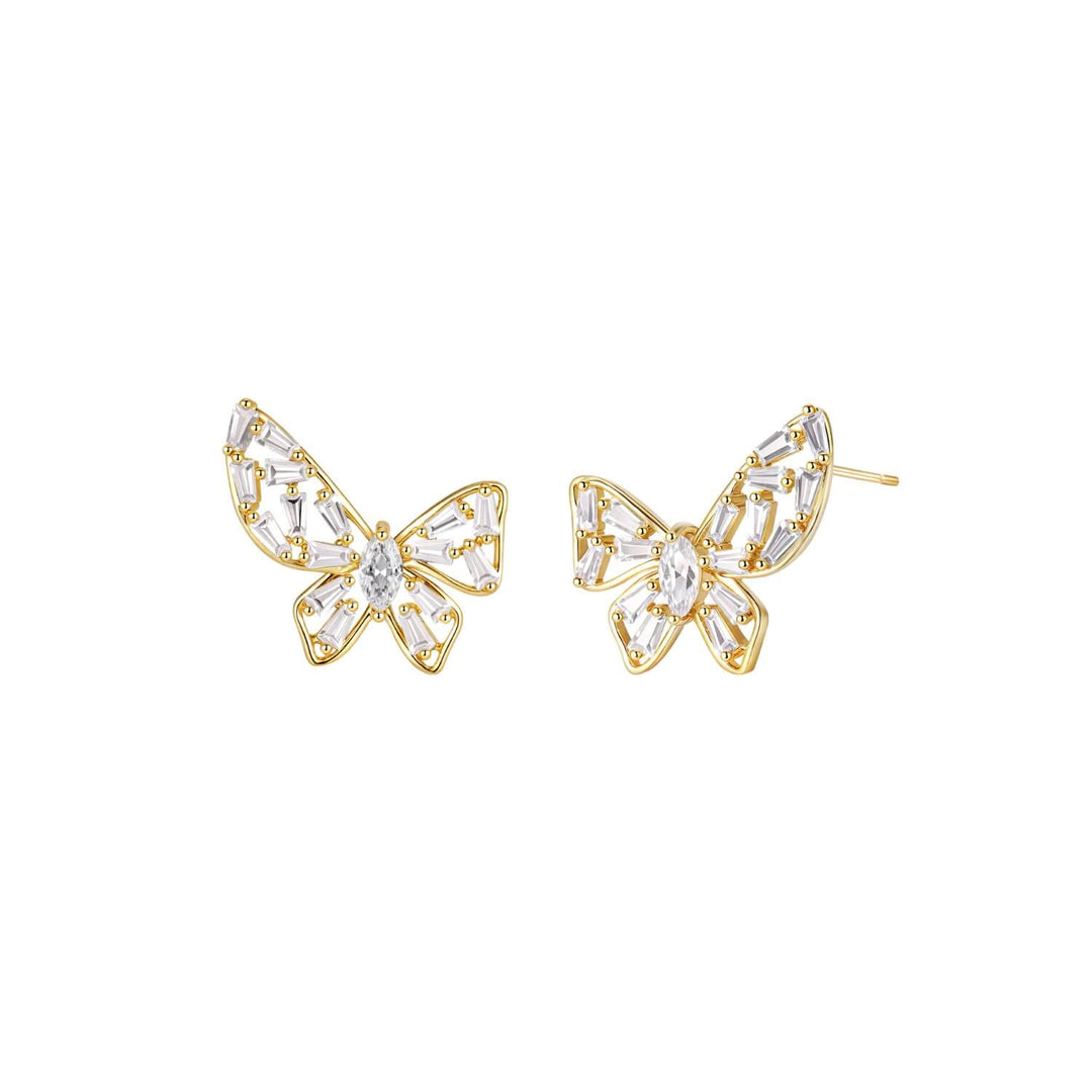 Mosaic Crystal Butterfly Earrings