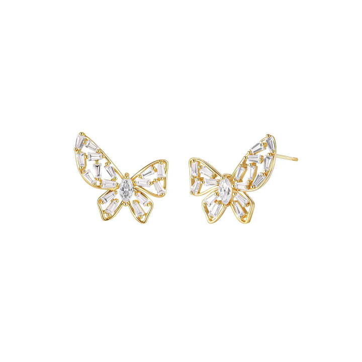 Mosaic Crystal Butterfly Earrings