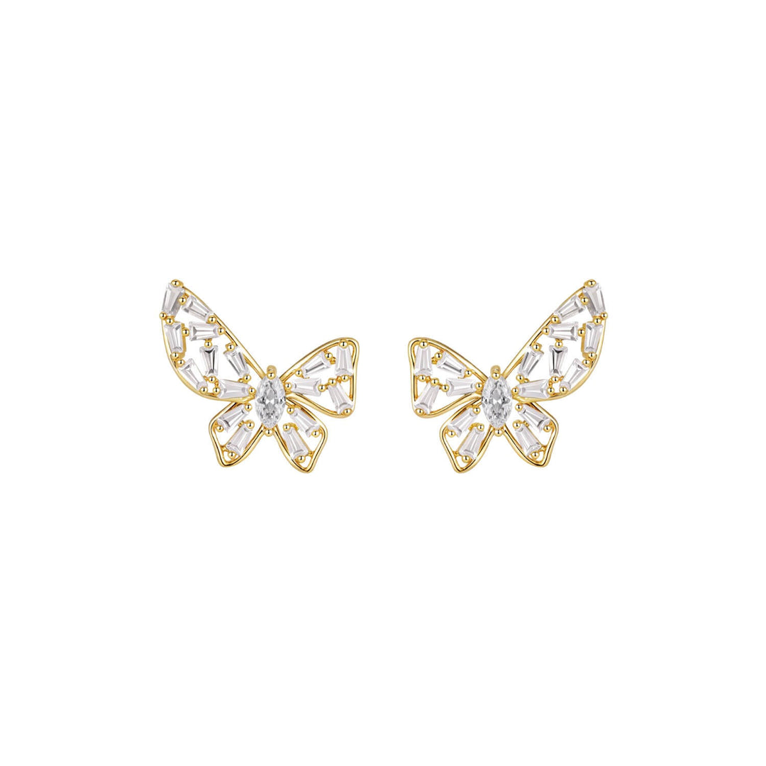 Mosaic Crystal Butterfly Earrings
