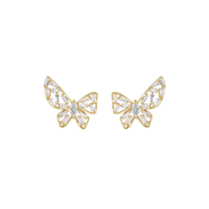 Mosaic Crystal Butterfly Earrings