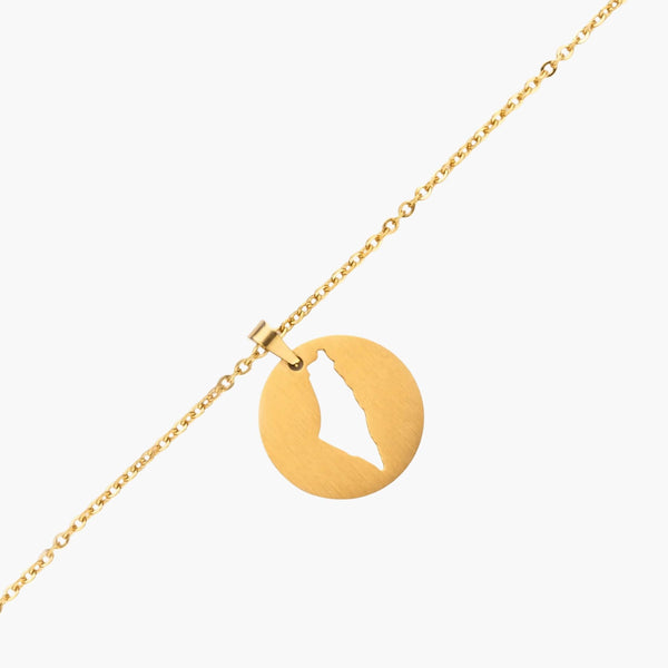 Palestine Map Necklace