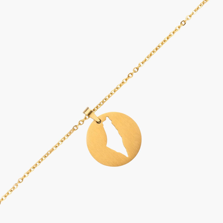 Palestine Map Necklace