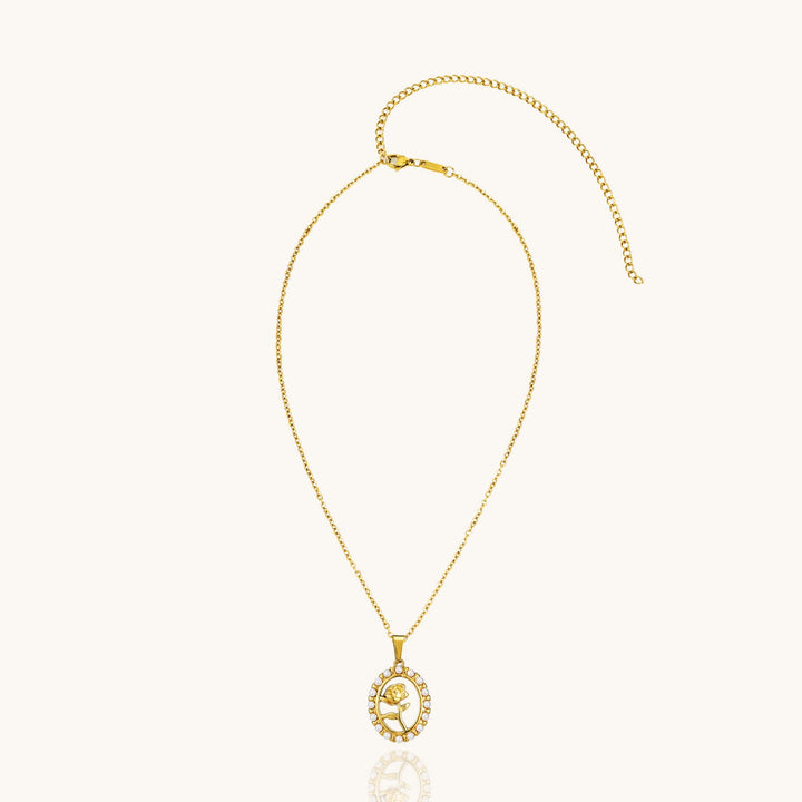 Pearl Enchanted Rose Necklace