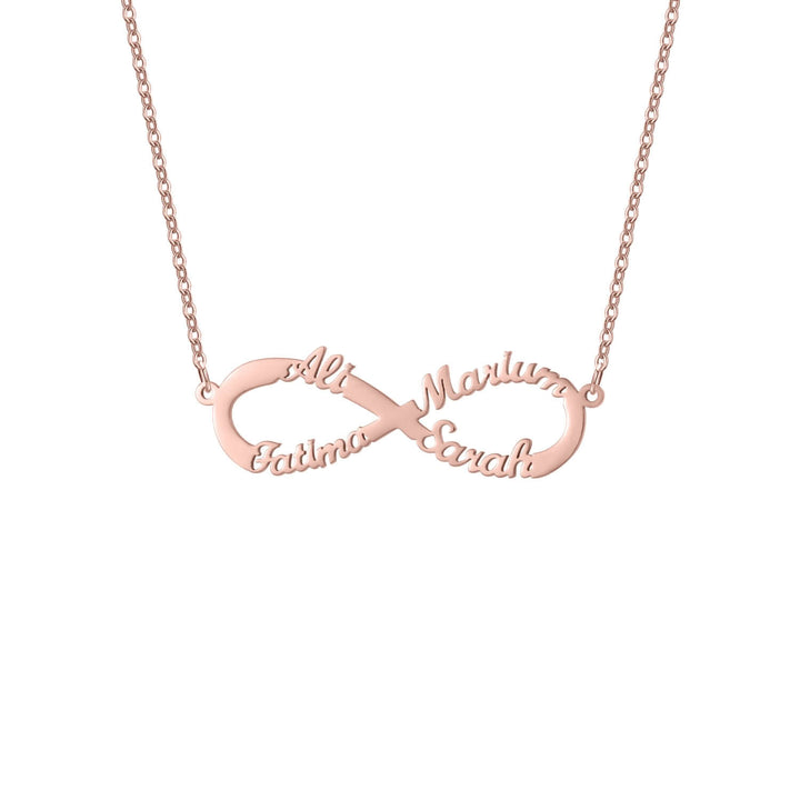 Personalized 4-Name Infinity Necklace