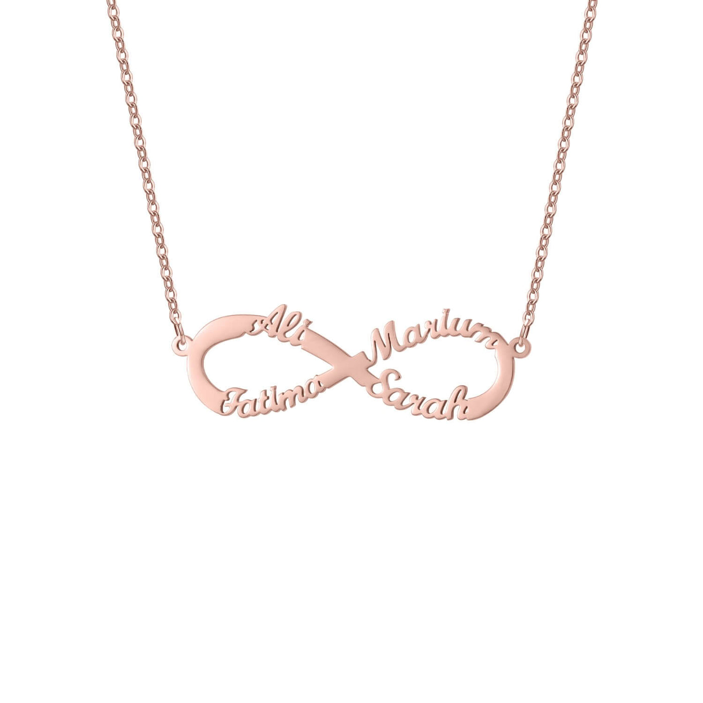 Personalized 4-Name Infinity Necklace