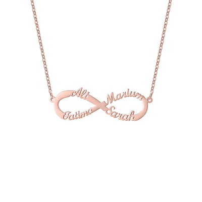 Personalized 4-Name Infinity Necklace