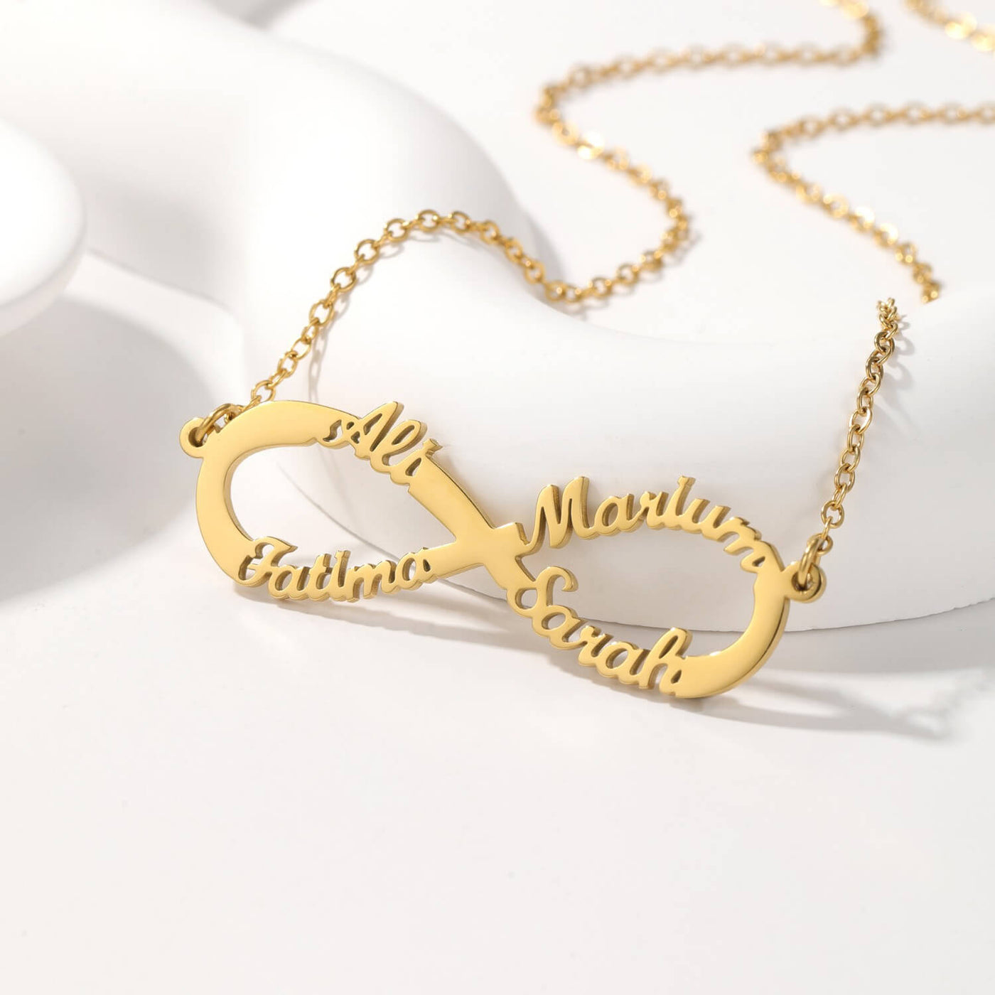 Personalized 4-Name Infinity Necklace