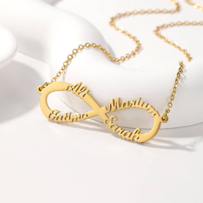 Personalized 4-Name Infinity Necklace