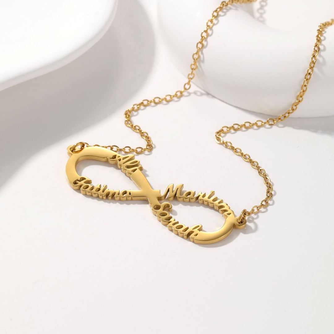 Personalized 4-Name Infinity Necklace