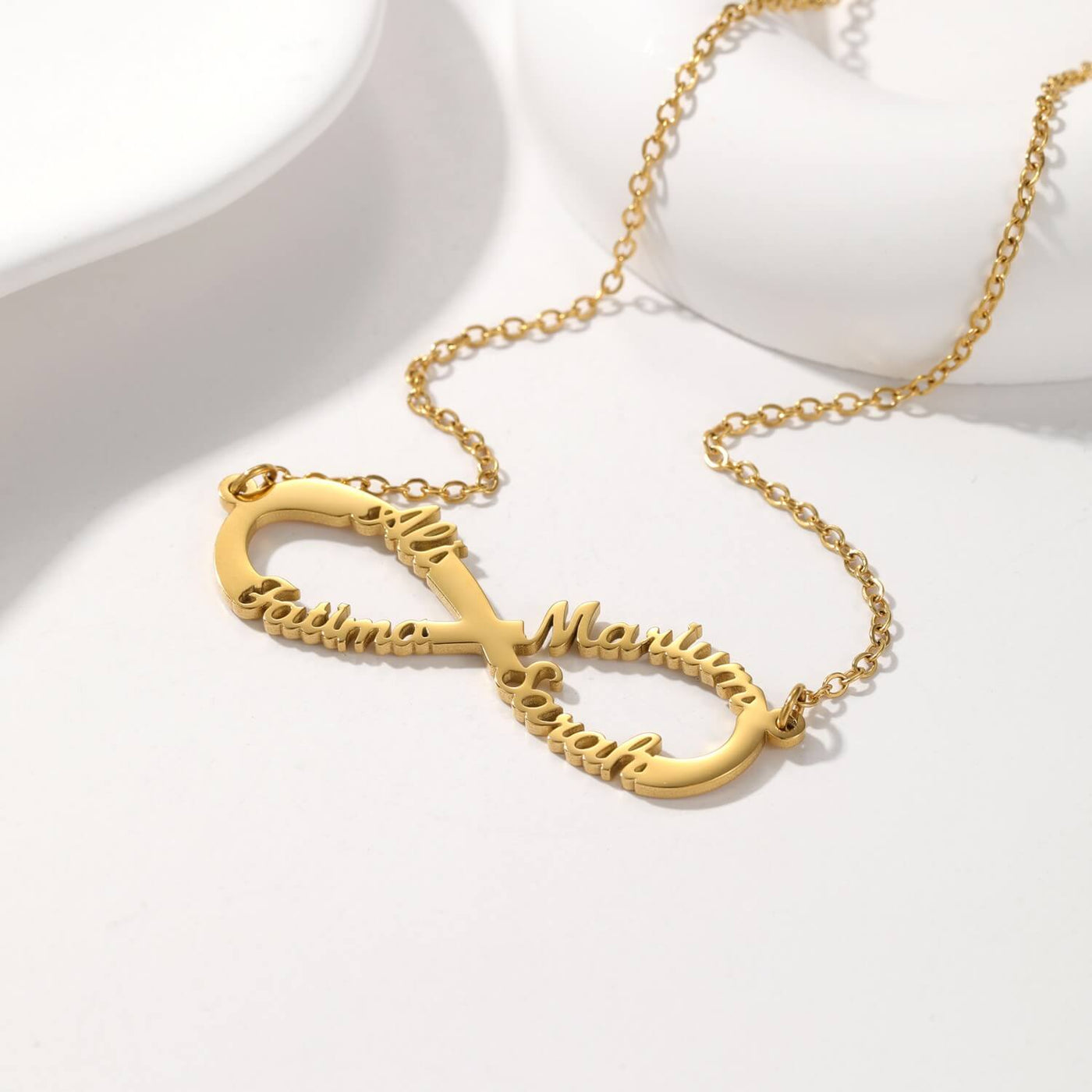 Personalized 4-Name Infinity Necklace