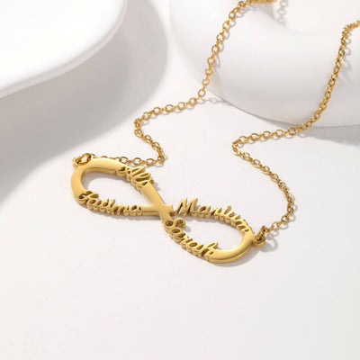Personalized 4-Name Infinity Necklace