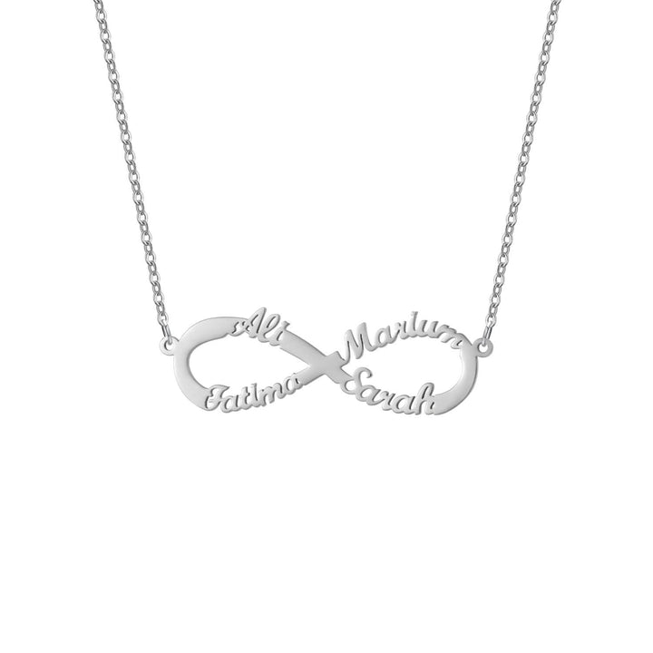 Personalized 4-Name Infinity Necklace