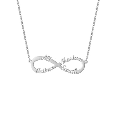 Personalized 4-Name Infinity Necklace