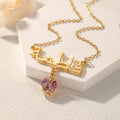 Personalized Heart Crystal Necklace - Image 4