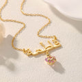 Personalized Heart Crystal Necklace - Image 8