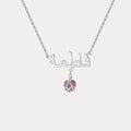 Personalized Heart Crystal Necklace - Image 6