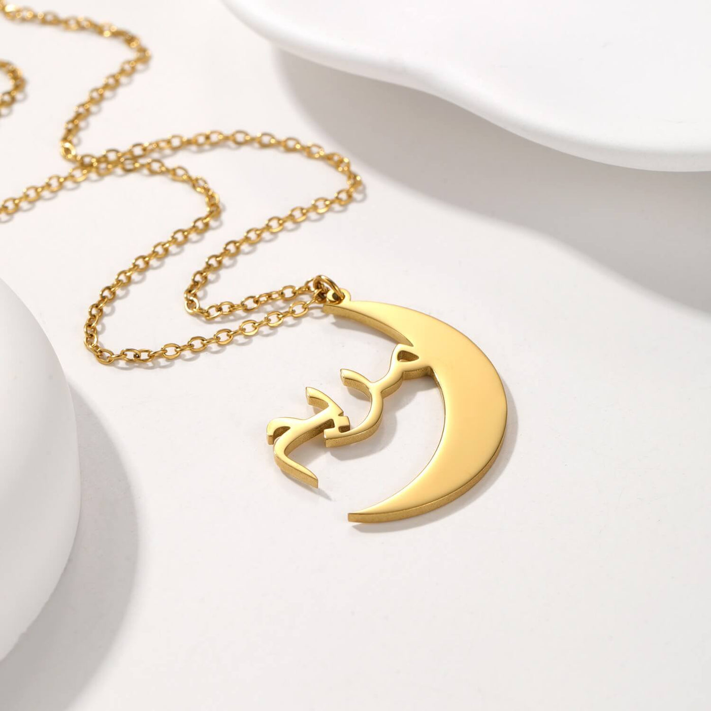 Personalized Moon Name Necklace