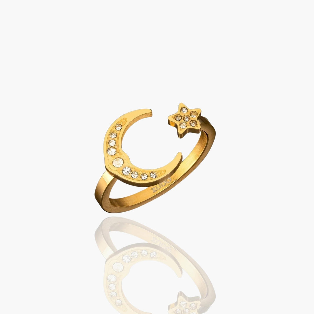 Star & Moon Ring
