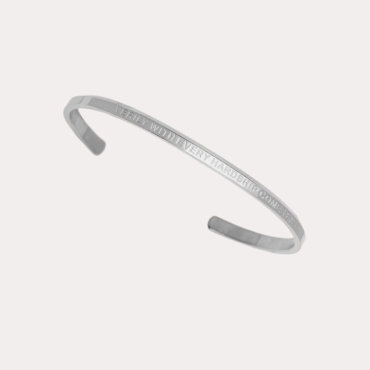 VerilyWithEveryHardshipComesEaseCuff_Silver_1