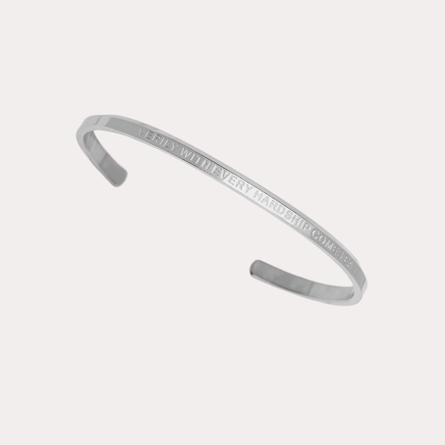 VerilyWithEveryHardshipComesEaseCuff_Silver_1