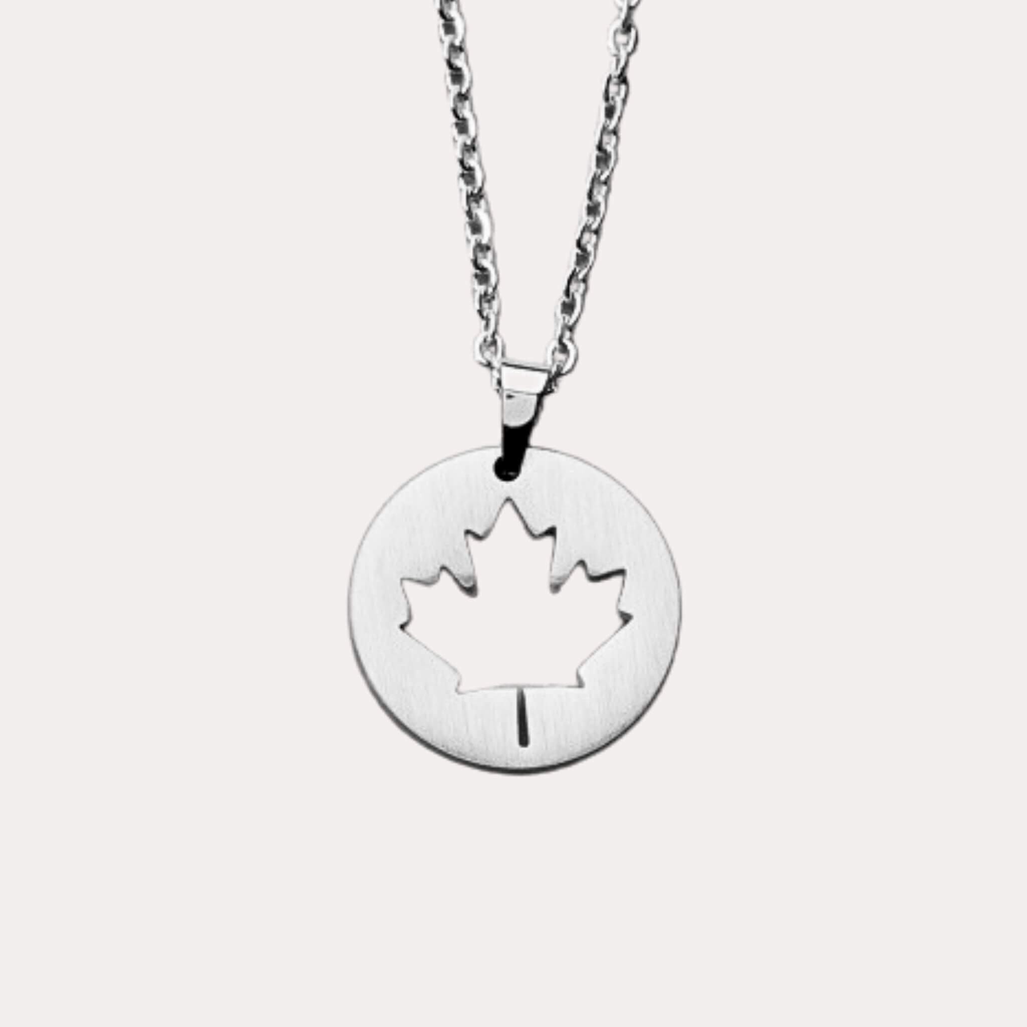 【2plan】24SS★ [MADE] 049 Leaf Medal Necklace Maple Leaf Necklace | Fall Jewelry | CharmWorks