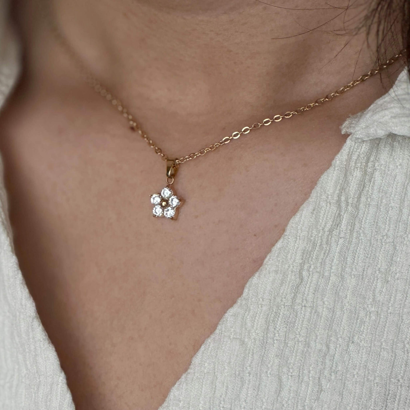 Crystal Floral Necklace