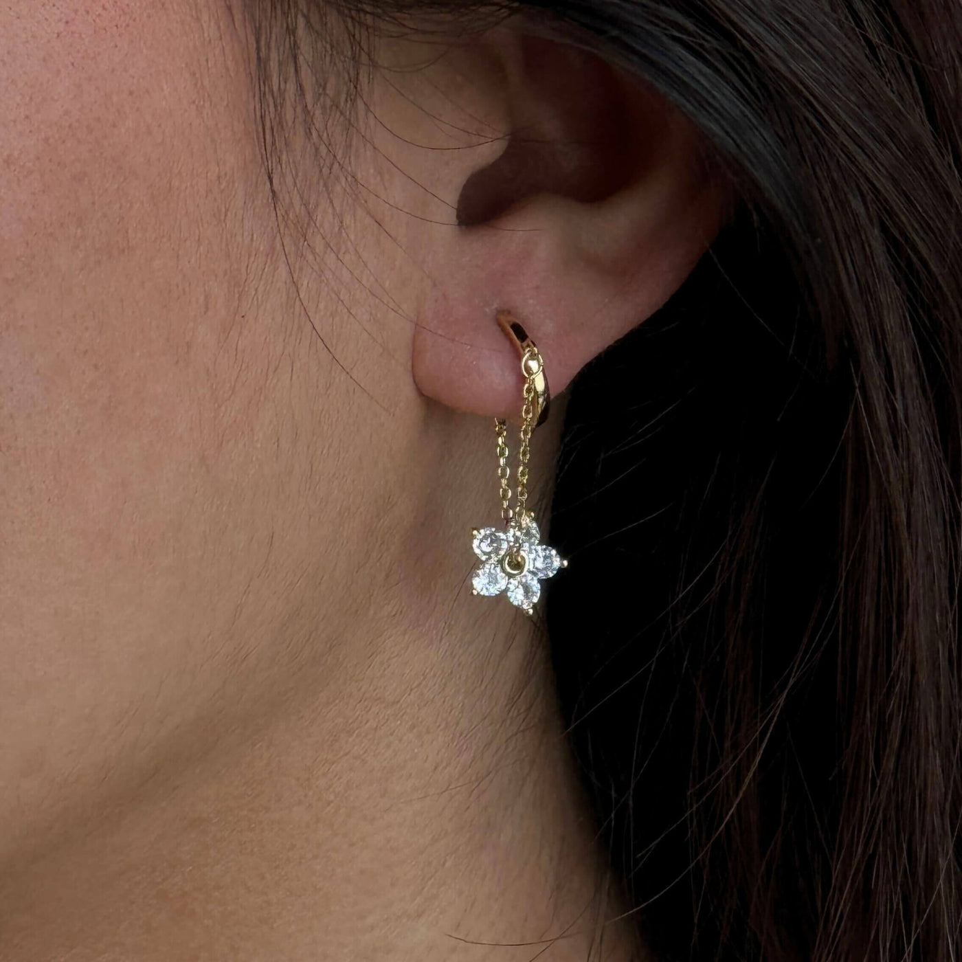 Crystal Floral Earrings