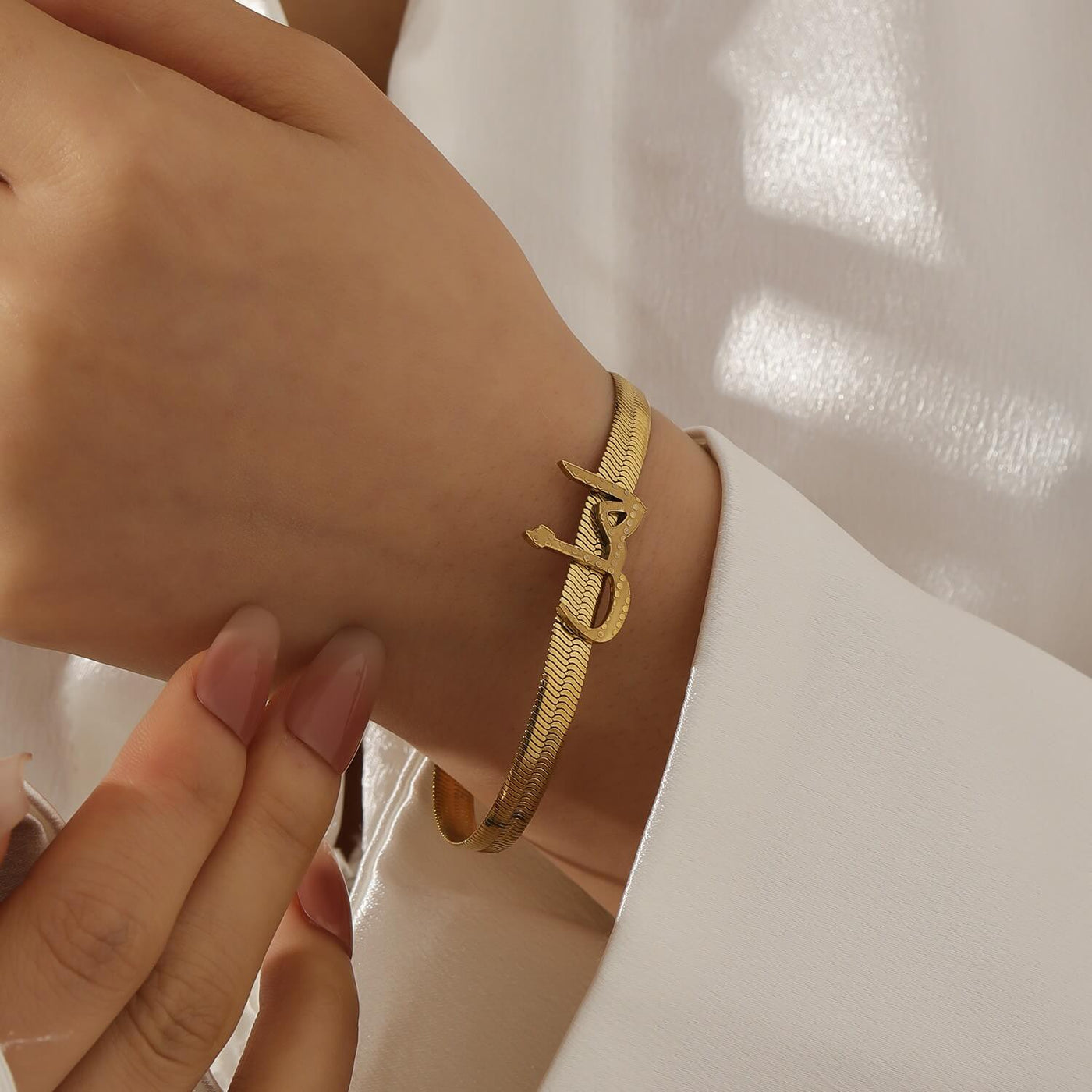 Personalized Snake Chain Bracelet