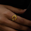 Star & Moon Ring | Birthstone - Image 2