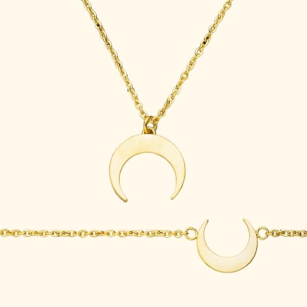ZUDO_Bundle_moon bracelet and necklace