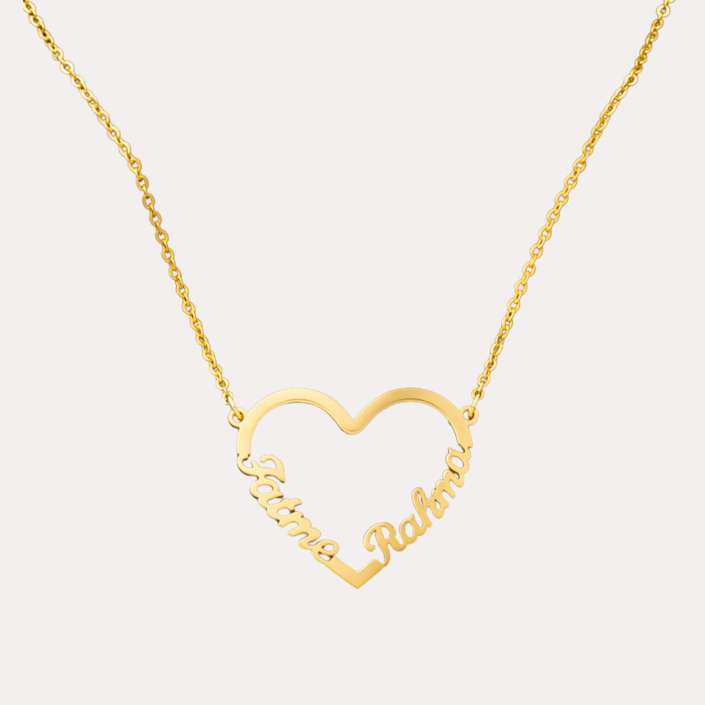Custom 2-Name Heart Necklace – ZUDO