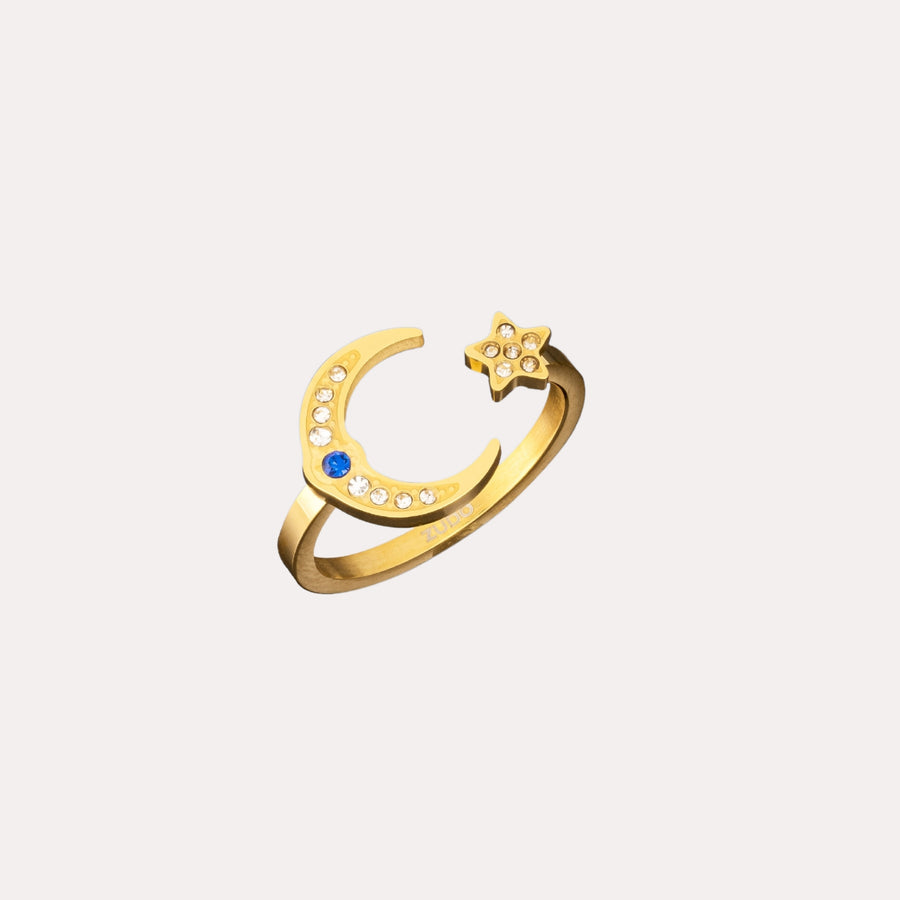 ZUDO-Star Moon Ring Birthstone
