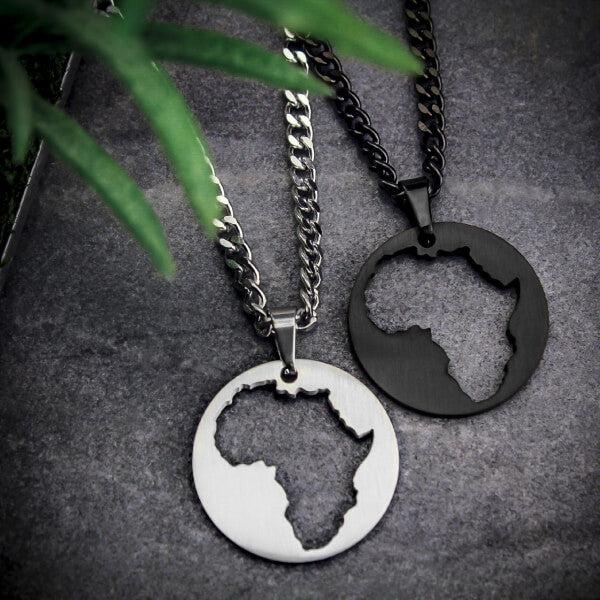 African map necklace deals