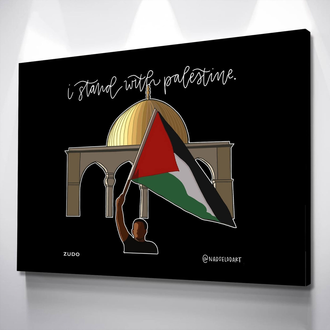 I stand with Palestine | Vertical Canvas