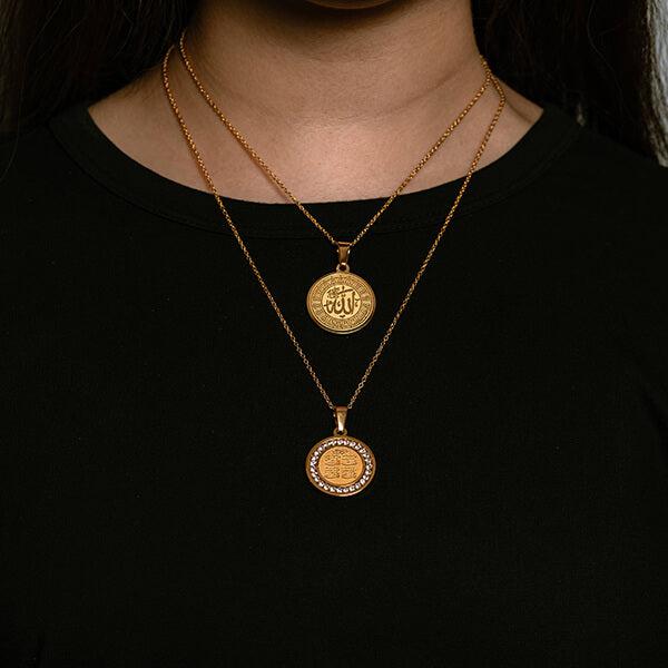 ZUDO 4QUl + Allah Medallion Necklace