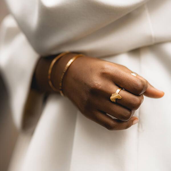 ZUDO Africa Map Ring