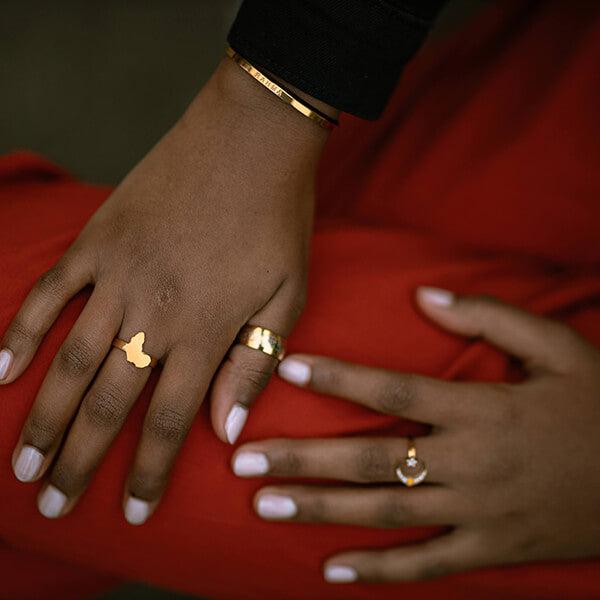 ZUDO Africa Map Ring