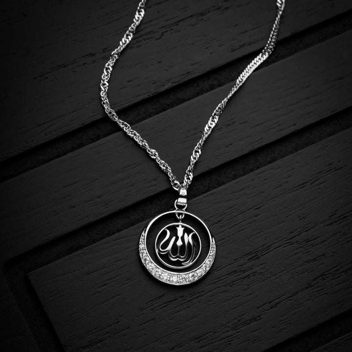 ZUDO-Allah-Crystal-Necklace-Silver-flatlay
