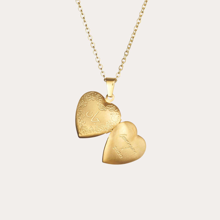 ZUDO-Jaan-heart-Locket-Emmen-Gold-open