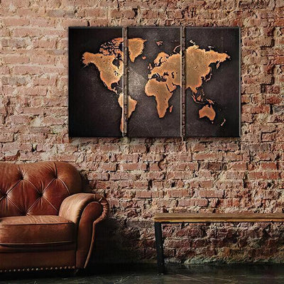 Rustic World Map | Canvas