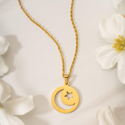 ZUDO-Star-and-Moon-Medallion-Necklace